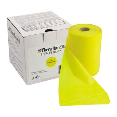 Fabrication Enterprises Thera-Band Latex Exercise Band, Yellow, 50 Yard Roll/Box 10-1006